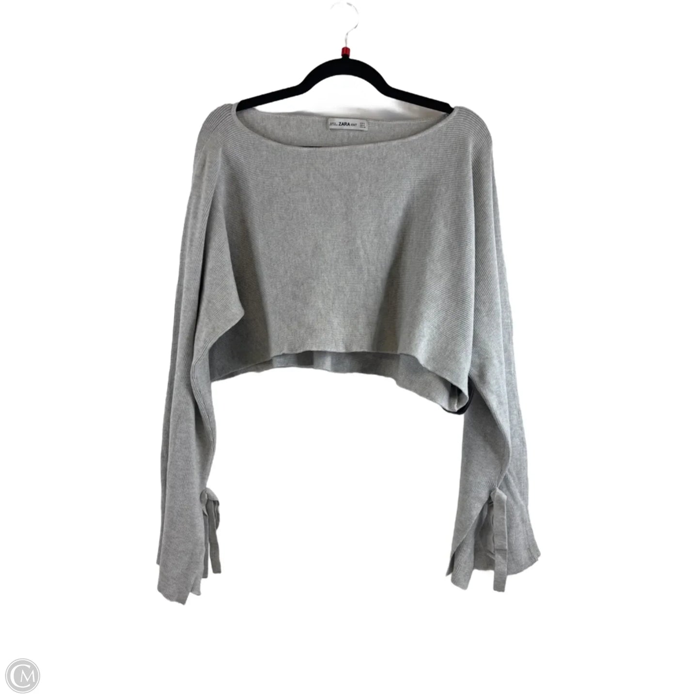 Top Long Sleeve By Zara In Grey, Size: S