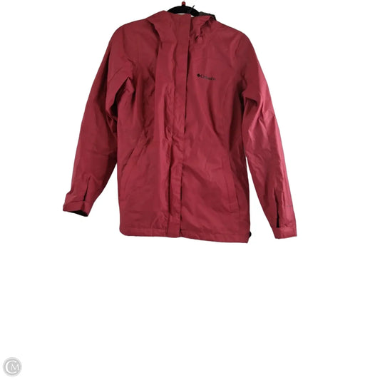 Jacket Windbreaker By Columbia In Coral, Size: M