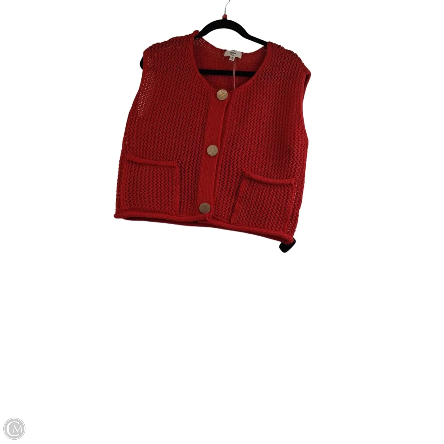 Vest Sweater By Entro In Red, Size: M