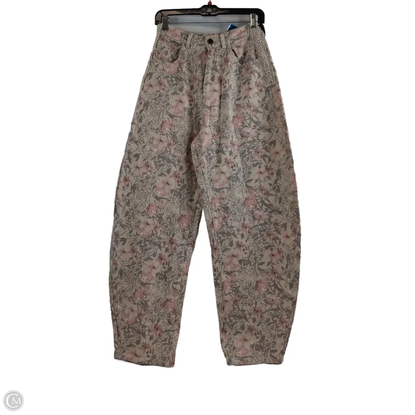 Jeans Wide Leg By Davi & Dani In Pink & Tan, Size: 4