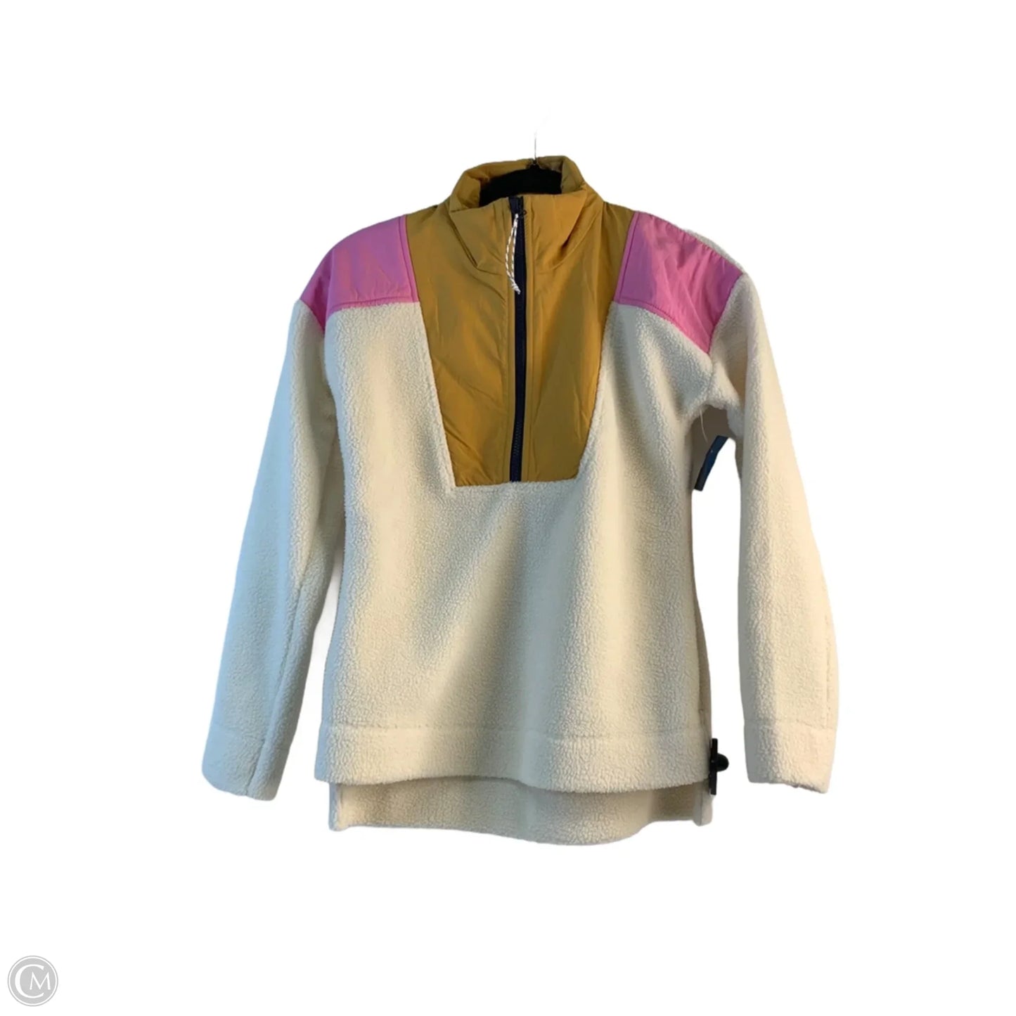 Athletic Fleece By Free Assembly In White & Yellow, Size: Xs