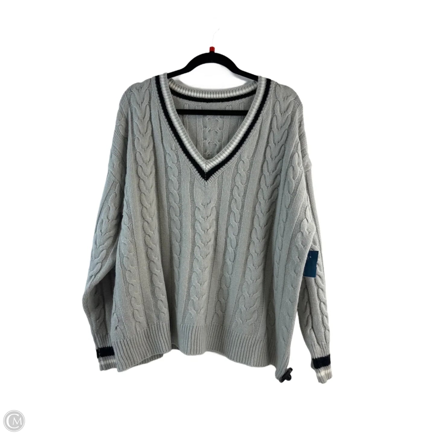 Sweater By Shein In Grey, Size: 3x