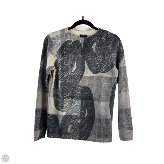 Sweater Cashmere By Talbots In Grey & White, Size: S
