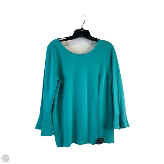 Top Long Sleeve By Talbots In Blue, Size: M