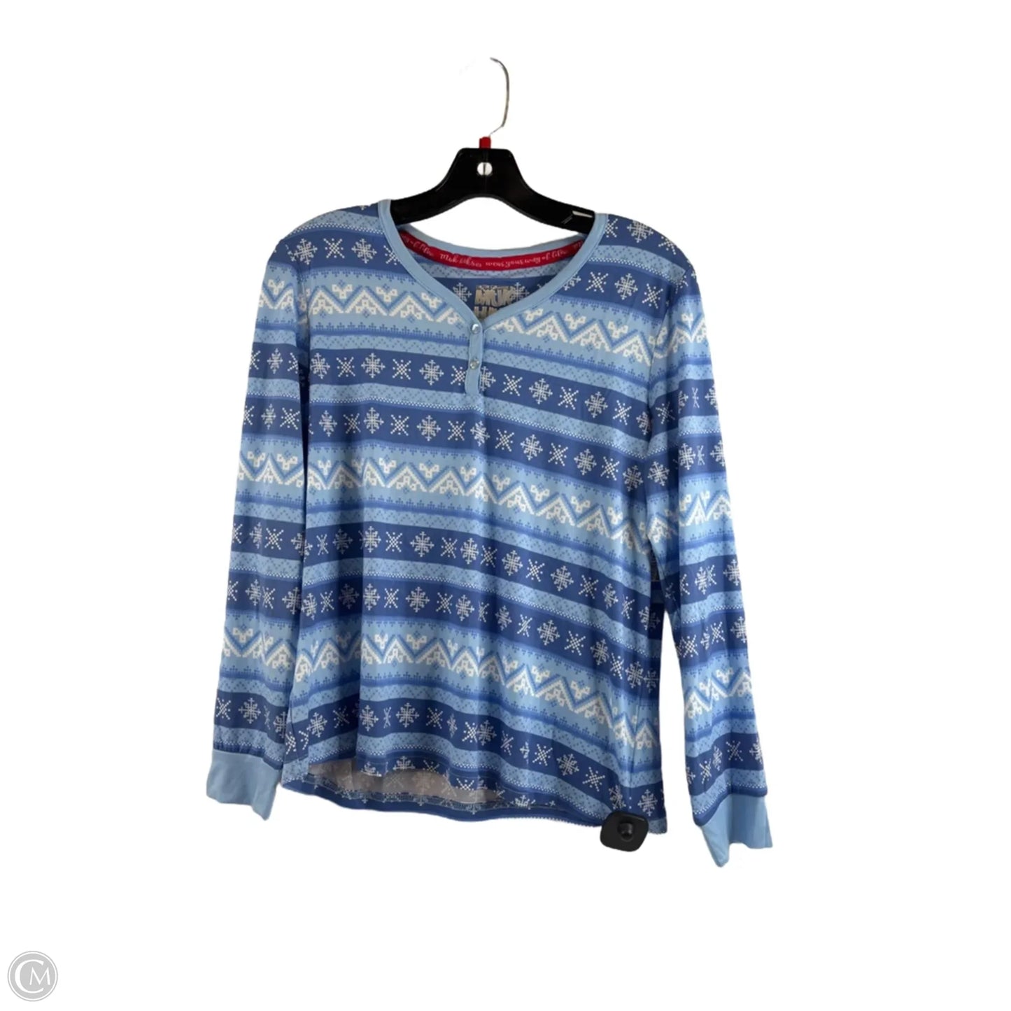 Pajamas 2pc By Muk Luks In Blue & White, Size: Mp