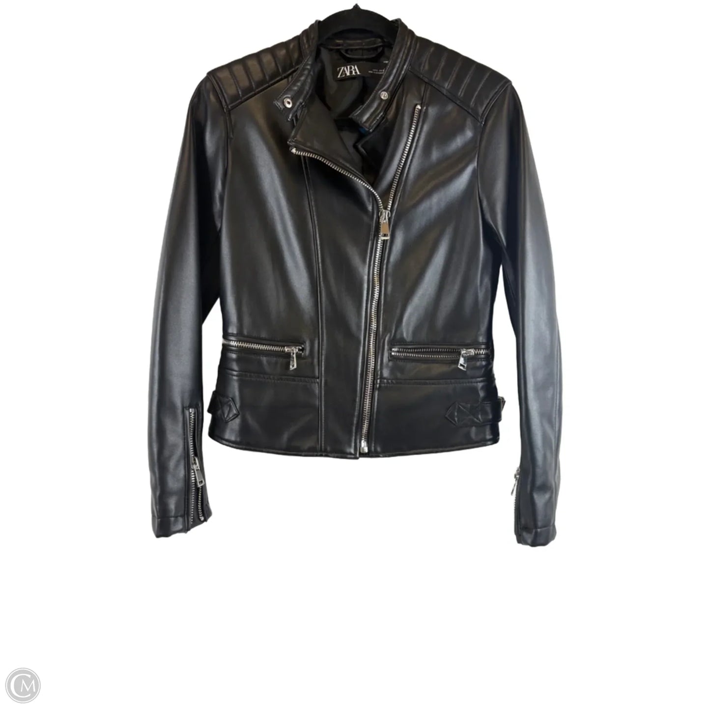 Jacket Moto By Zara In Black, Size: S