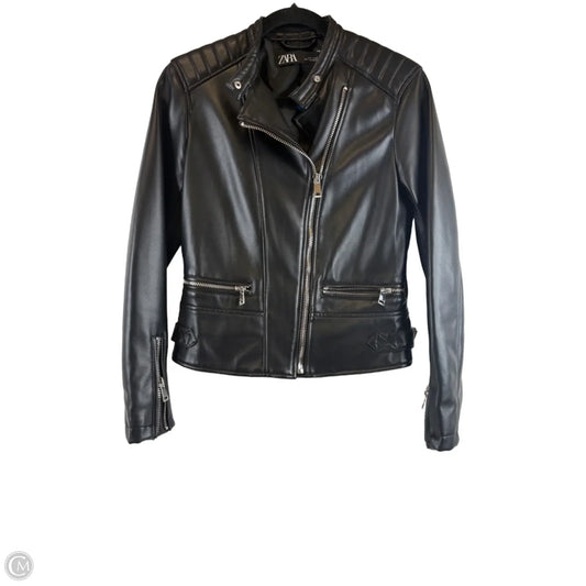 Jacket Moto By Zara In Black, Size: S