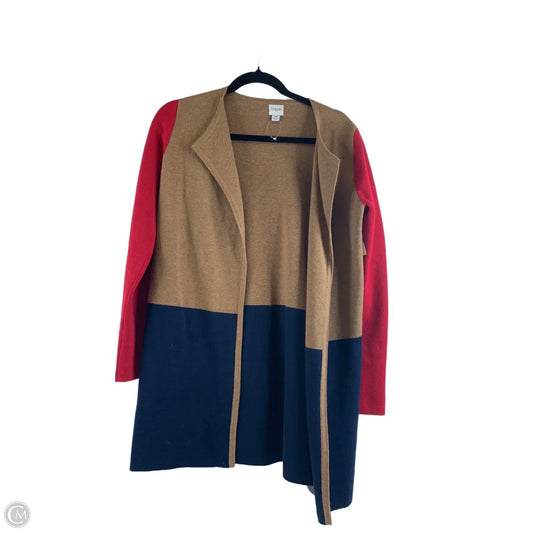 Sweater Cardigan By J. Crew In Brown & Red, Size: Xs