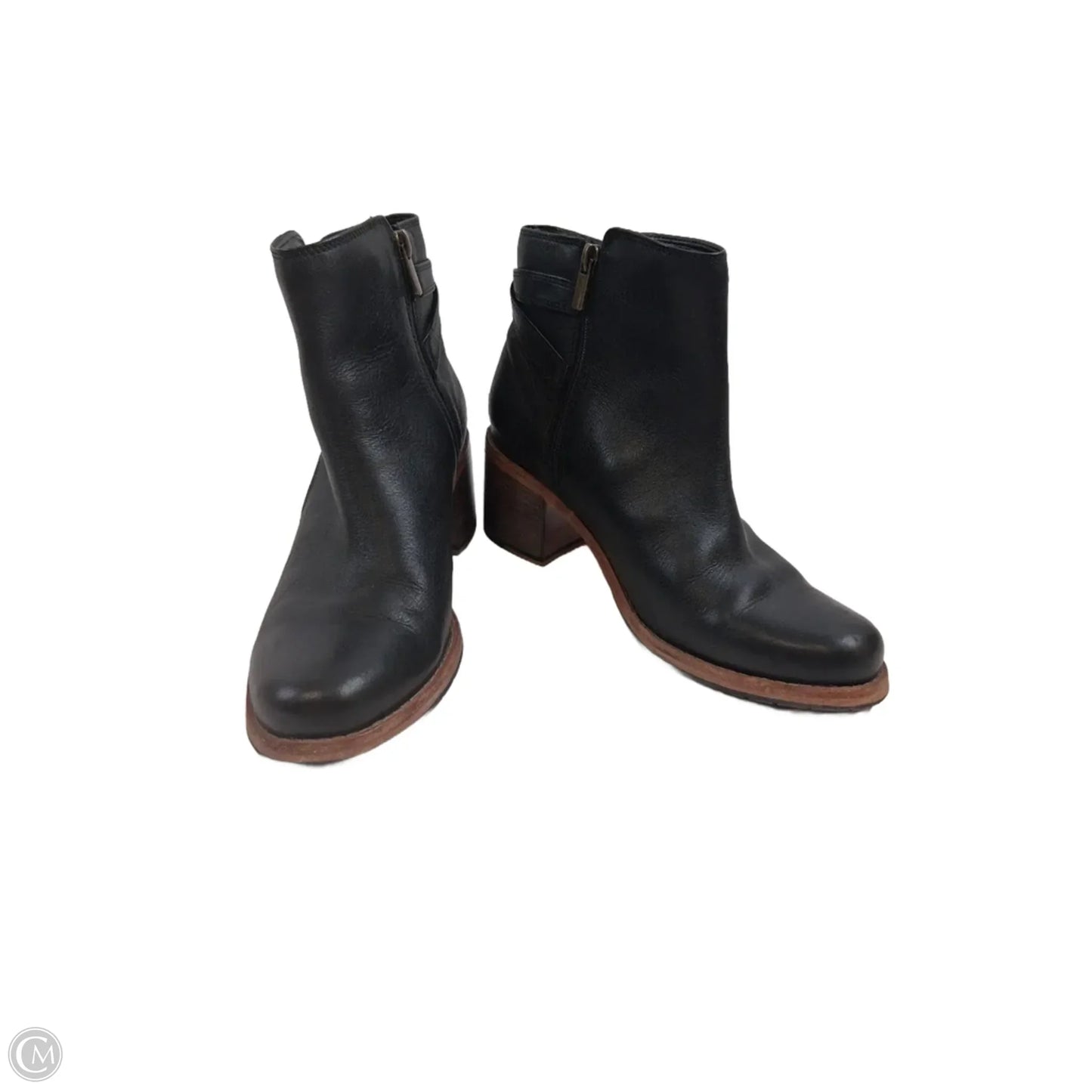 Boots Ankle Heels By Clarks In Black, Size: 9