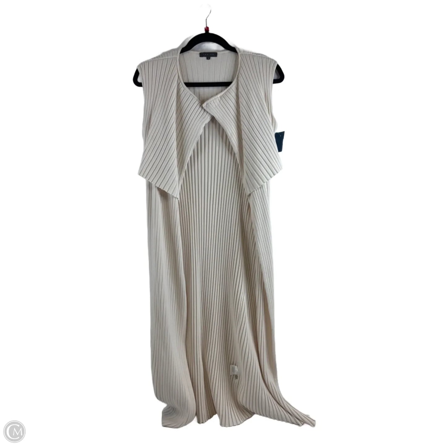 Vest Sweater By Clothes Mentor In Ivory, Size: S