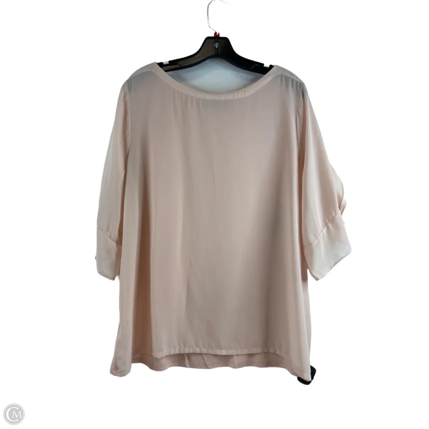 Top Short Sleeve By Loft In Pink, Size: L