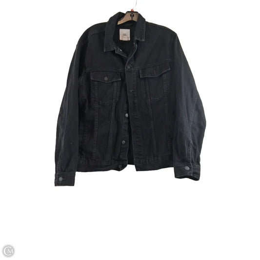 Jacket Denim By H&m In Black Denim, Size: M