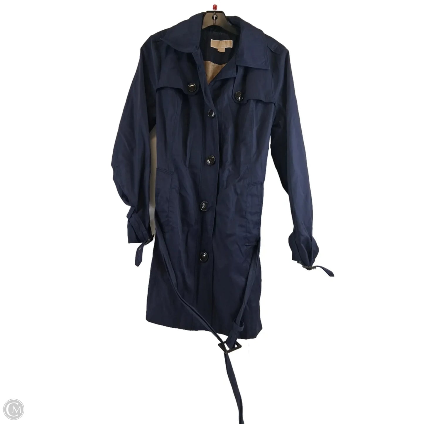 Coat Trench Coat By Michael By Michael Kors In Navy, Size: M