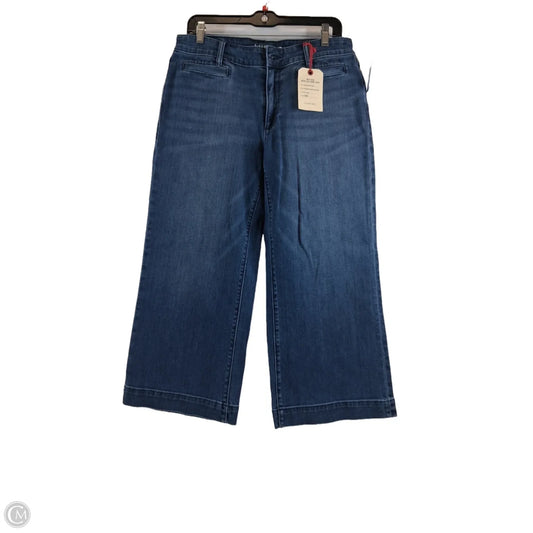 Jeans Cropped By Lands End In Blue Denim, Size: 10