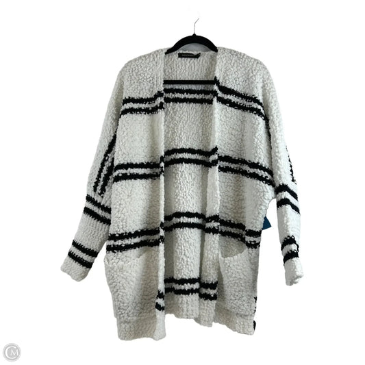 Sweater Cardigan By Merokeety In Black & White, Size: M