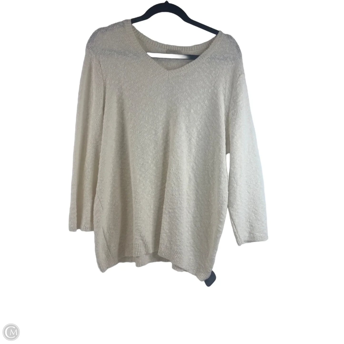 Sweater By Talbots In Ivory, Size: Xl