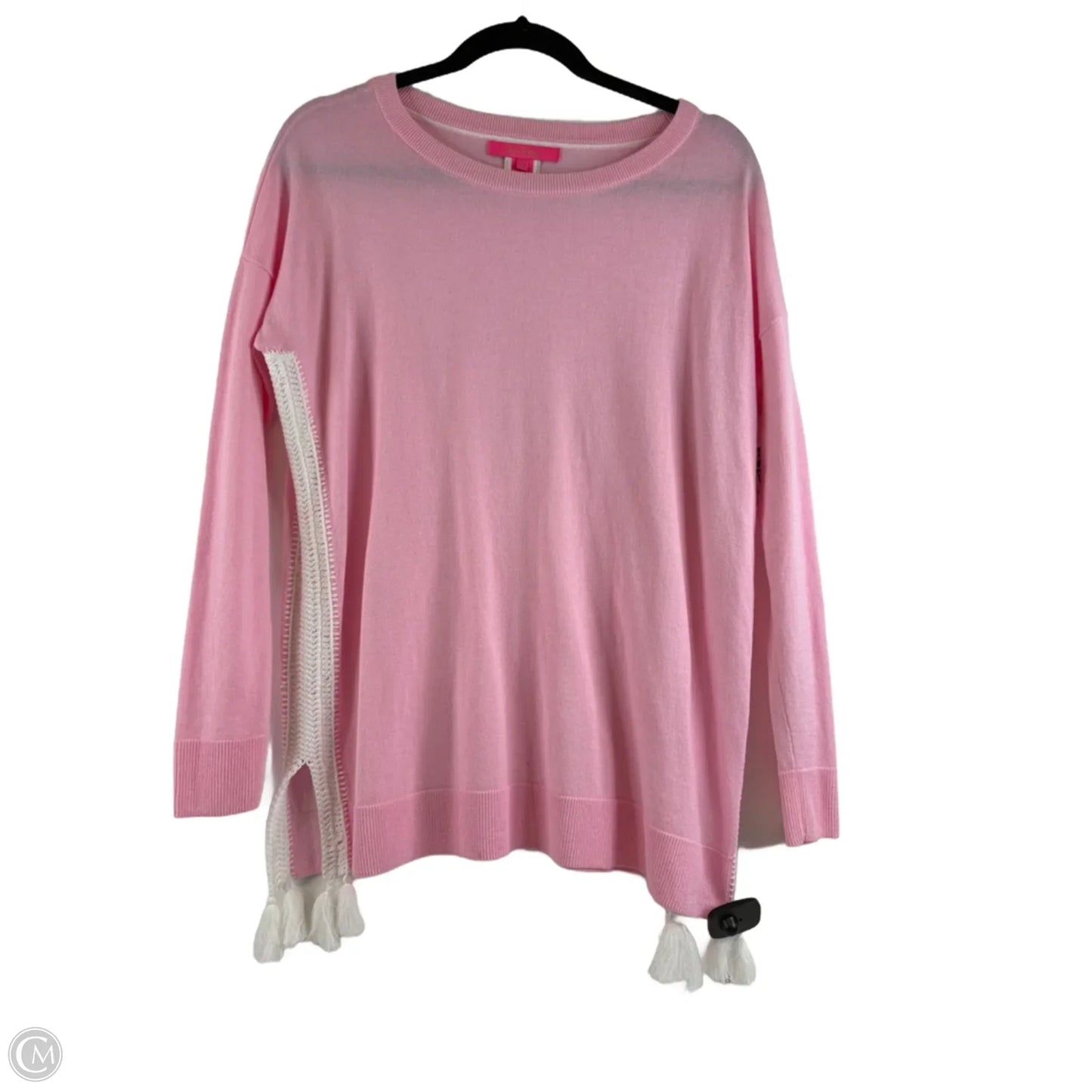 Sweater Designer By Lilly Pulitzer In Pink & White, Size: Xs