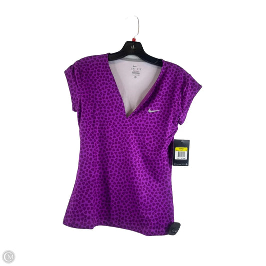 Athletic Top Short Sleeve By Nike Apparel In Purple, Size: S