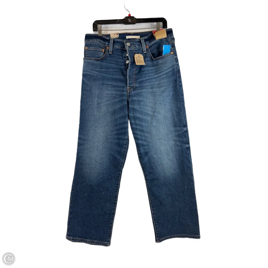 Jeans Straight By Levis In Blue Denim, Size: 12