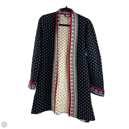 Sweater Cardigan By Clothes Mentor In Black & White, Size: S