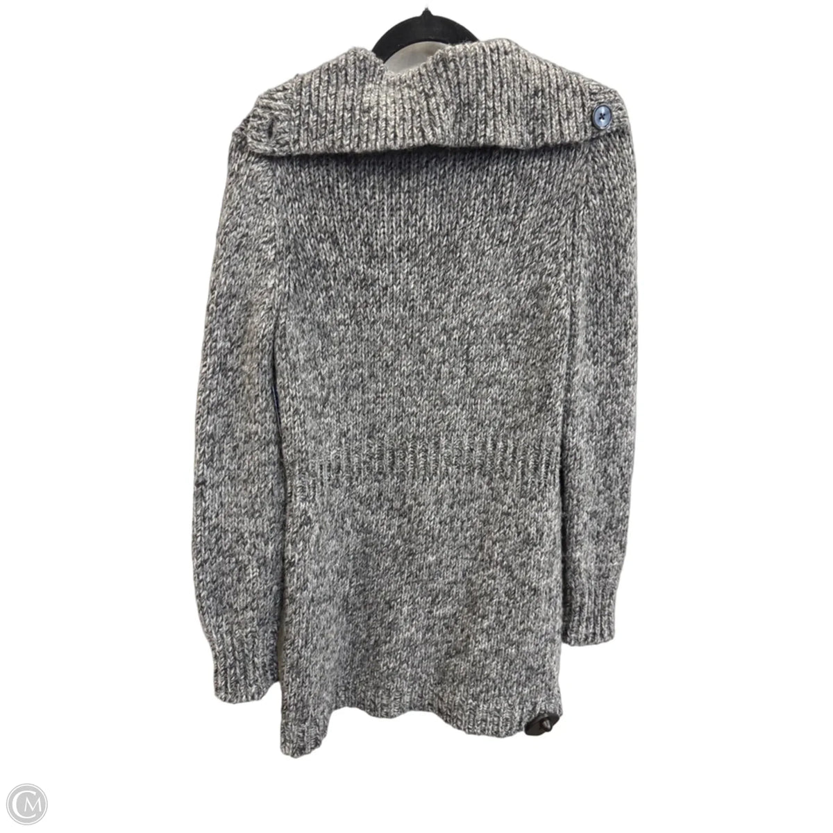 Sweater Cardigan By Talbots In Grey, Size: S