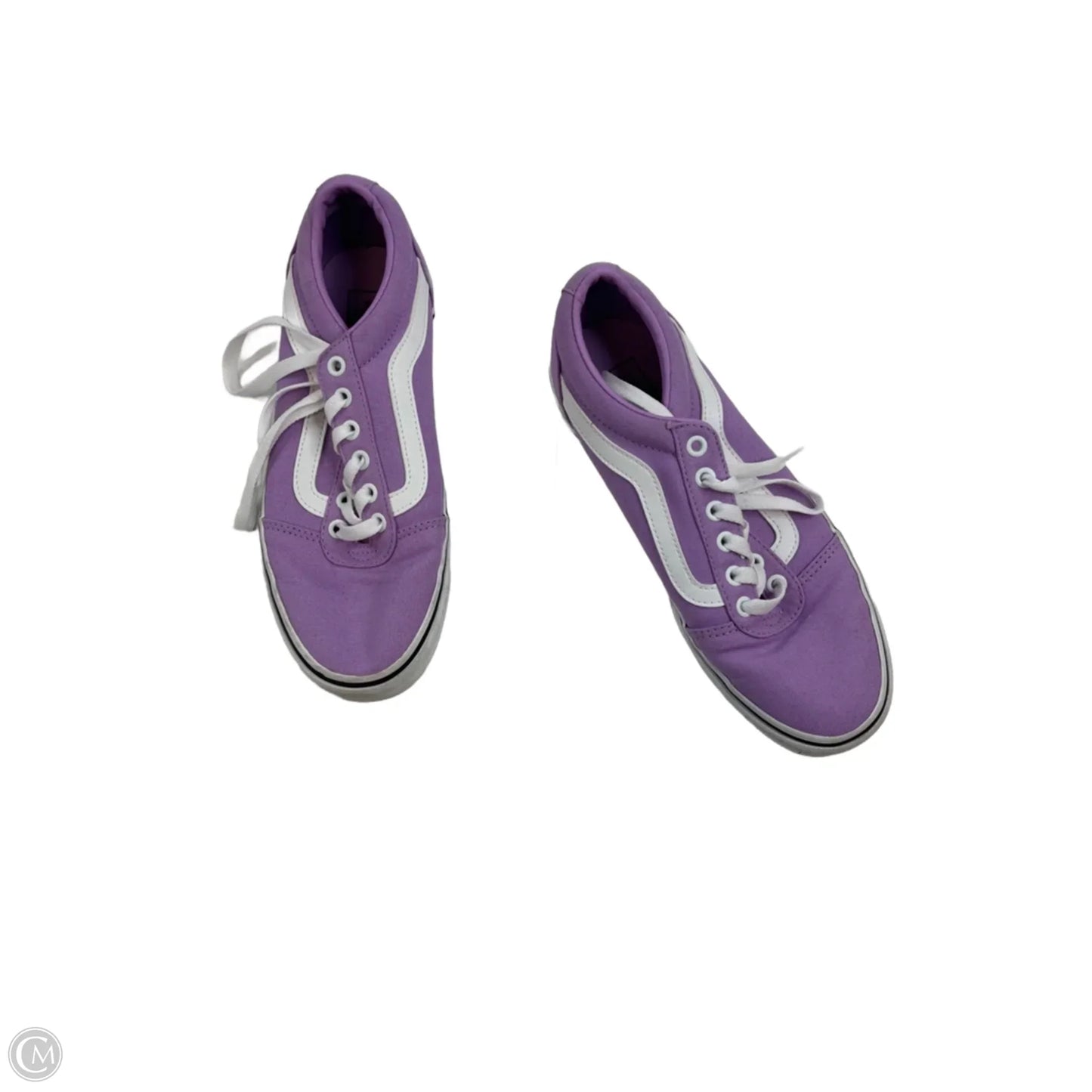 Shoes Sneakers By Vans In Purple & White, Size: 8.5