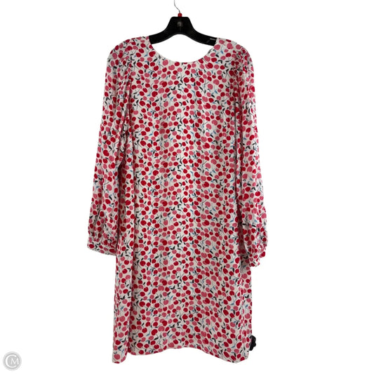 Dress Casual Midi By Loft In Red & White, Size: M