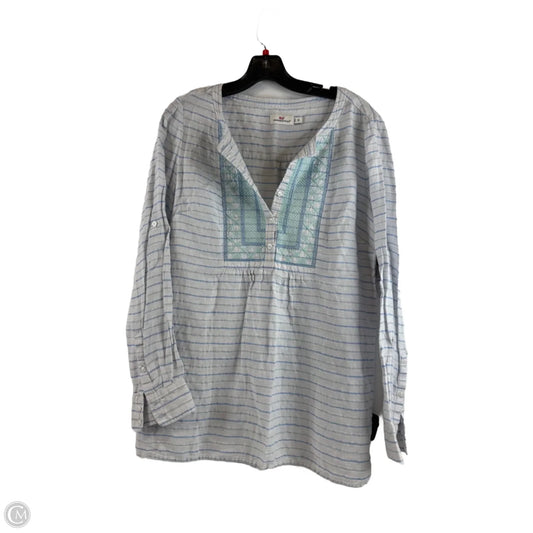 Top Long Sleeve By Vineyard Vines In Blue & Green, Size: M
