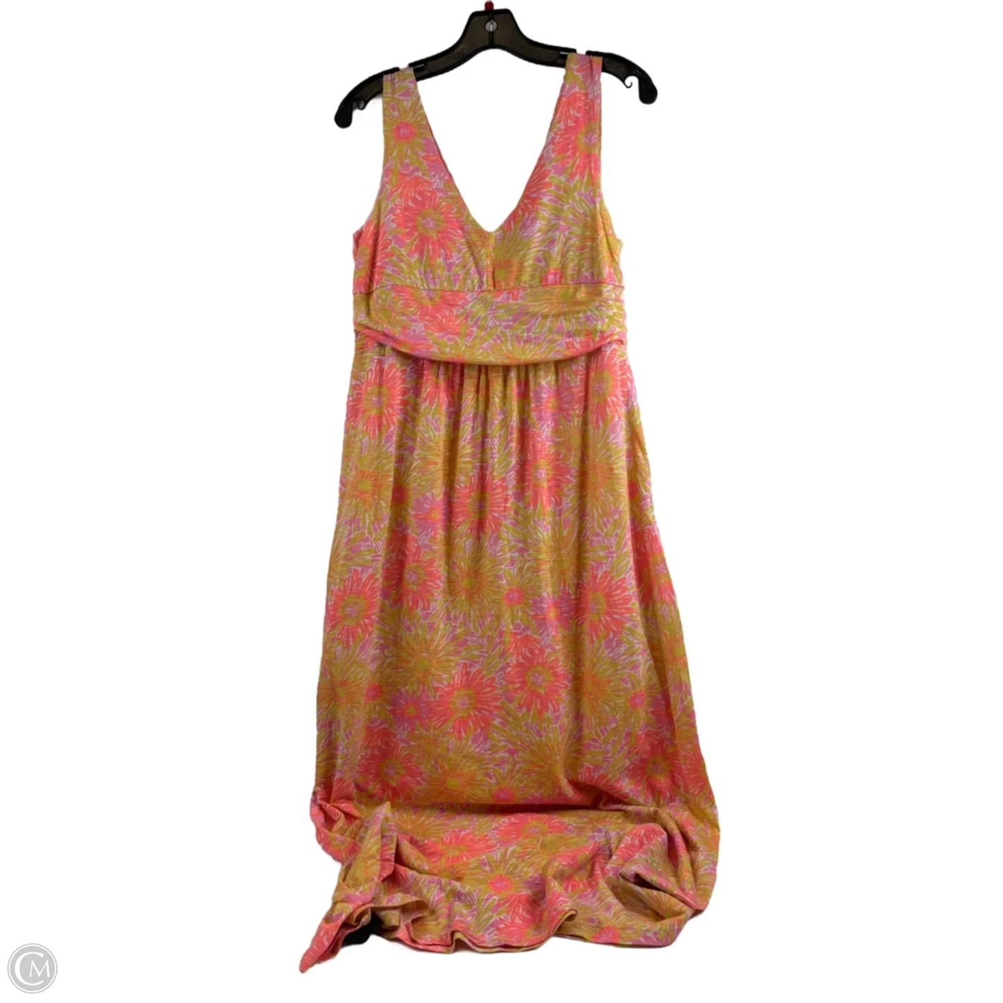 Dress Designer By Lilly Pulitzer In Orange & Yellow, Size: L