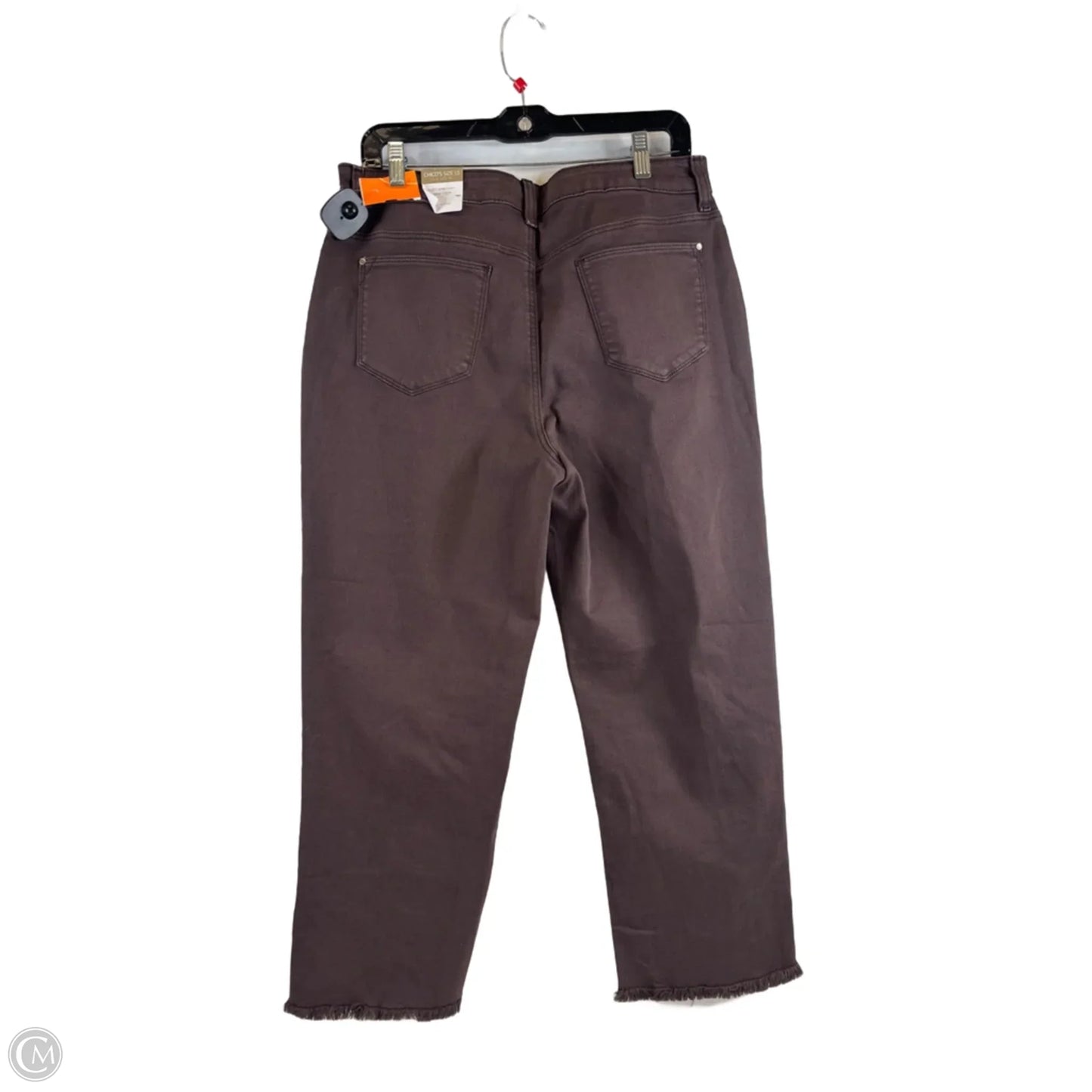 Jeans Cropped By Chicos In Brown, Size: 10