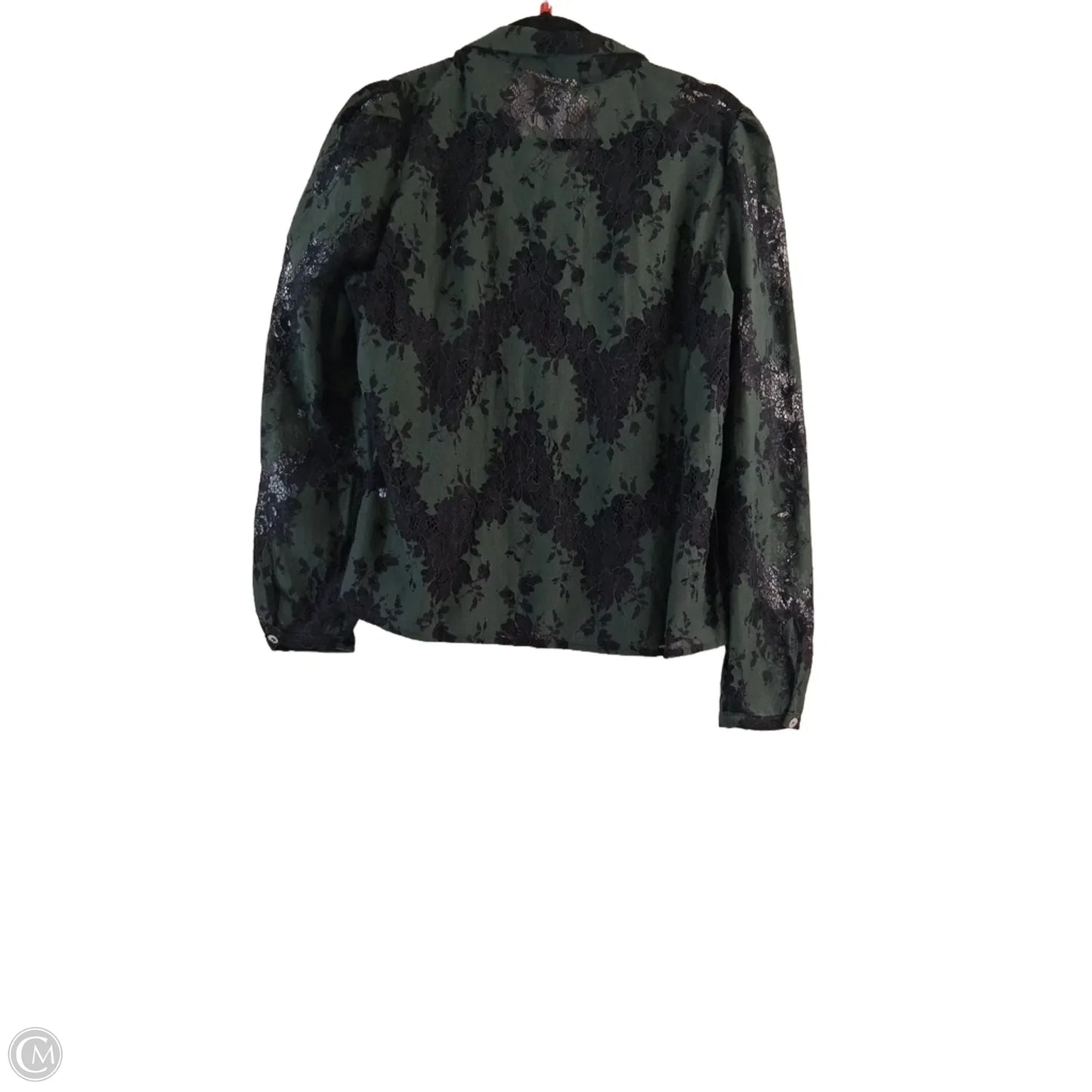 Top Long Sleeve By Clothes Mentor In Black & Green, Size: L