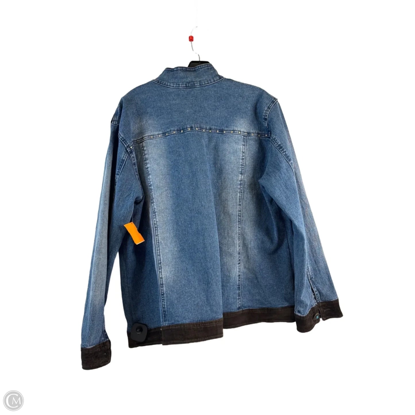Jacket Denim By Dg2 In Blue Denim, Size: 1x