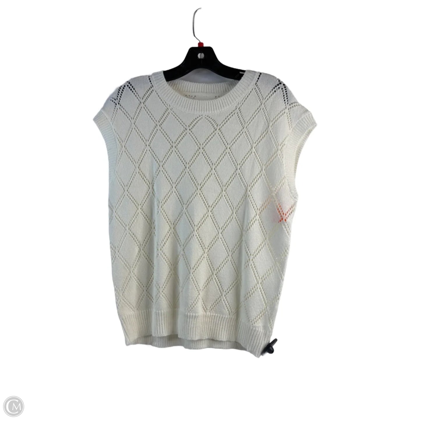 Sweater Short Sleeve By Cme In White, Size: S