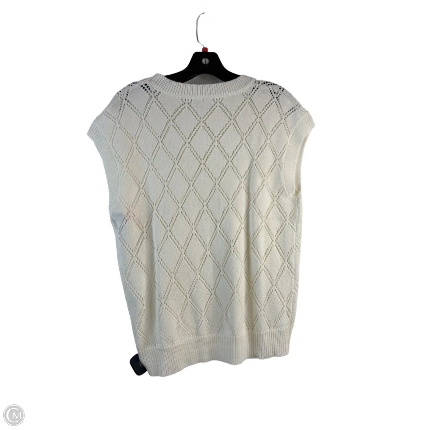 Sweater Short Sleeve By Cme In White, Size: S