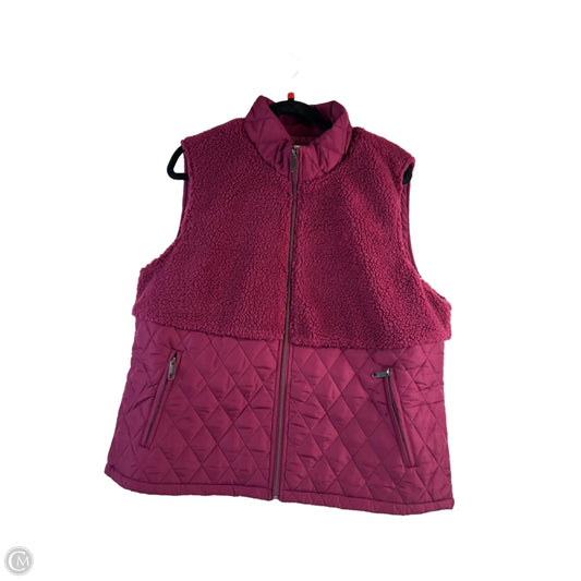 Vest Puffer & Quilted By Christopher And Banks In Maroon, Size: Xl
