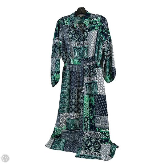 Dress Casual Maxi By Loft In Blue & Green, Size: Sp