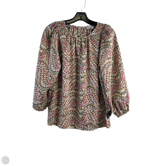 Top Long Sleeve By Loft In Floral Print, Size: Xs