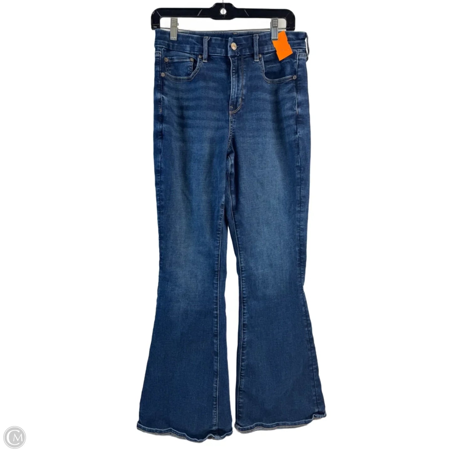 Jeans Flared By American Eagle In Blue Denim, Size: 4