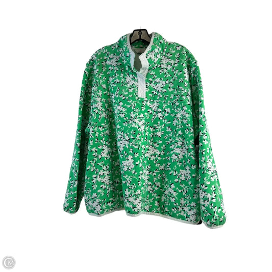 Sweatshirt Collar By Draper James In Green & White, Size: 2x
