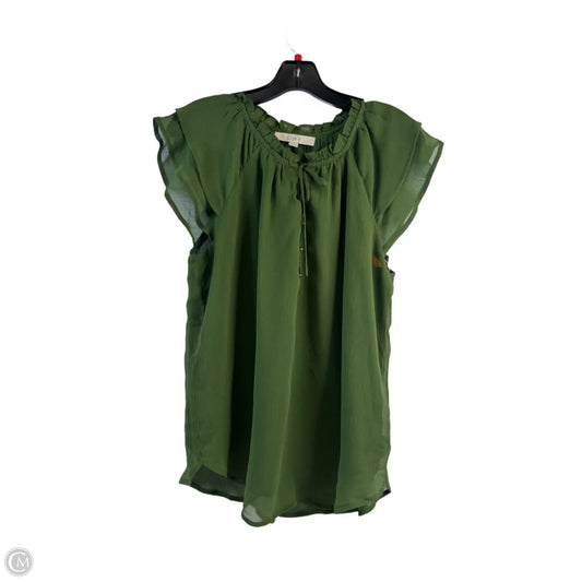 Top Short Sleeve By Loft In Green, Size: S