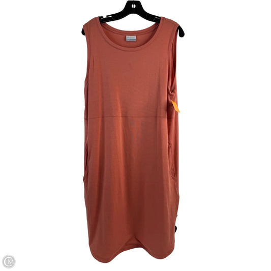 Dress Casual Midi By Columbia In Peach, Size: L