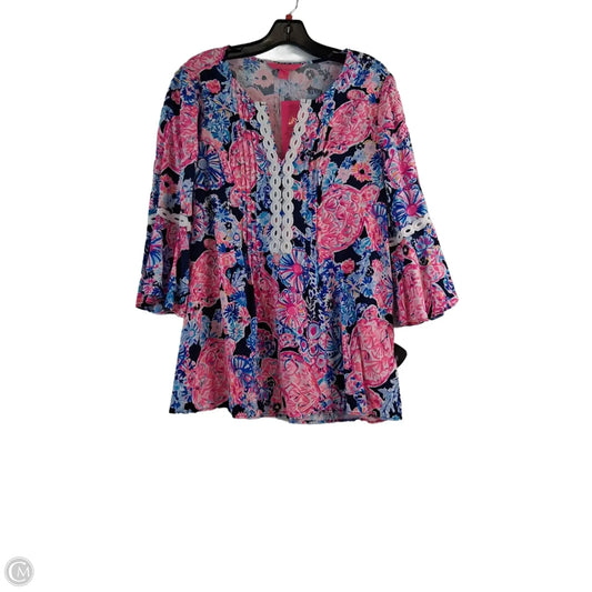 Tunic Designer By Lilly Pulitzer In Blue & Pink, Size: M