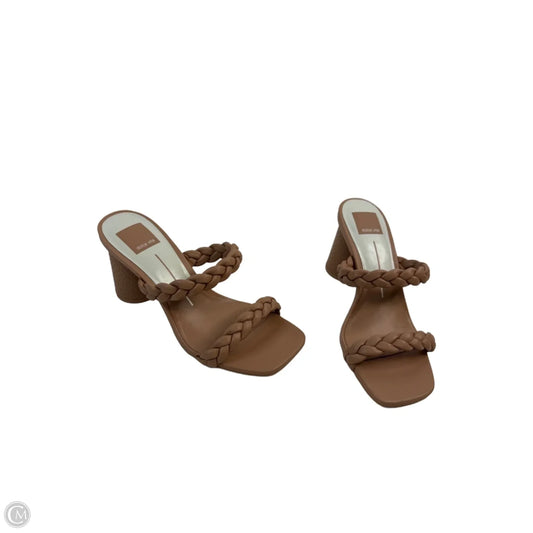 Sandals Heels Block By Dolce Vita In Tan, Size: 6
