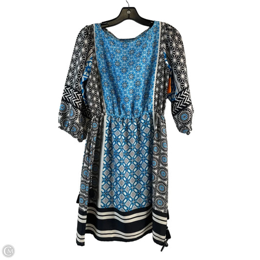 Dress Casual Midi By Loft In Blue & White, Size: Xsp