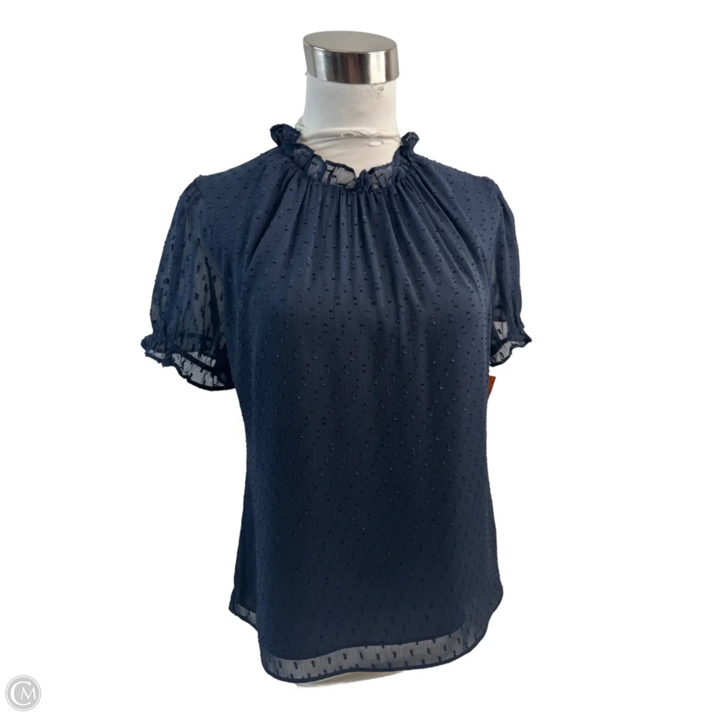 Top Short Sleeve Basic By Brooks Brothers In Blue, Size: S