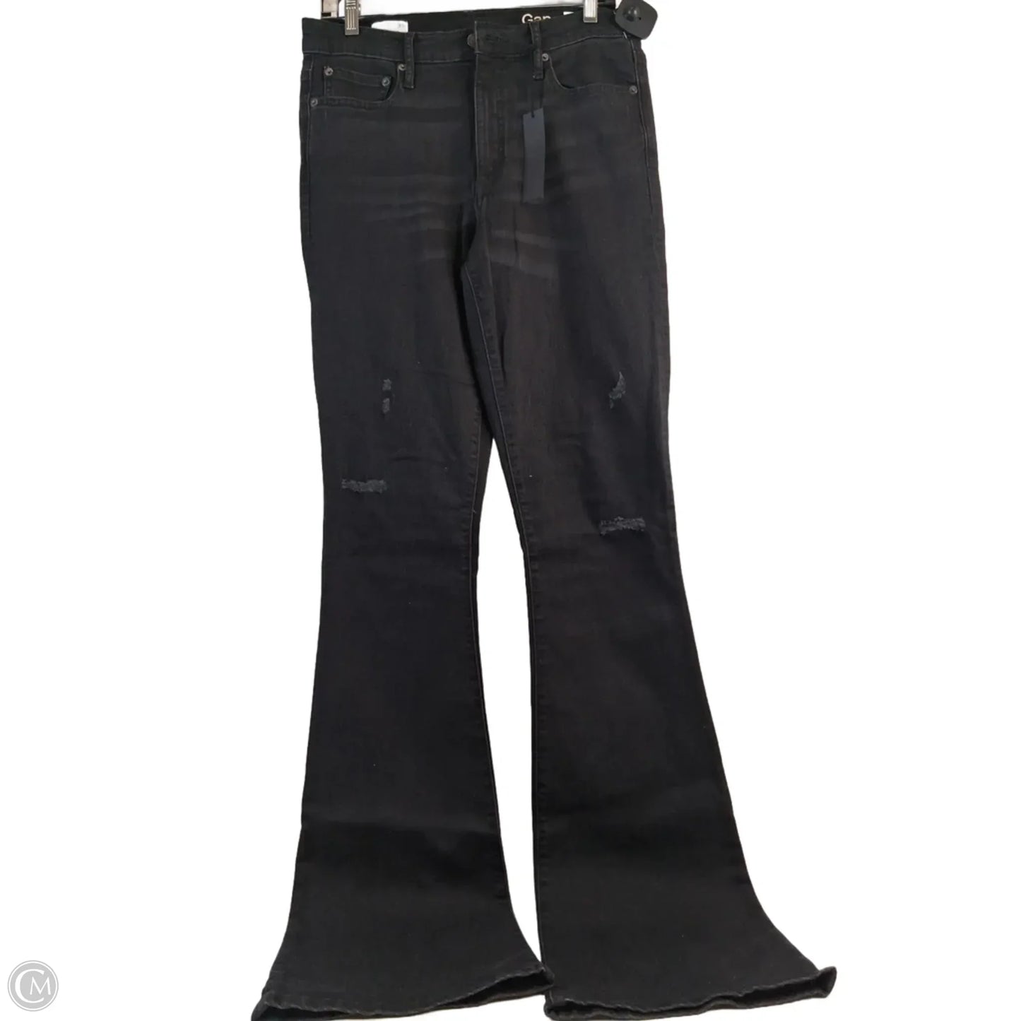 Jeans Flared By Gap In Black Denim, Size: 8l