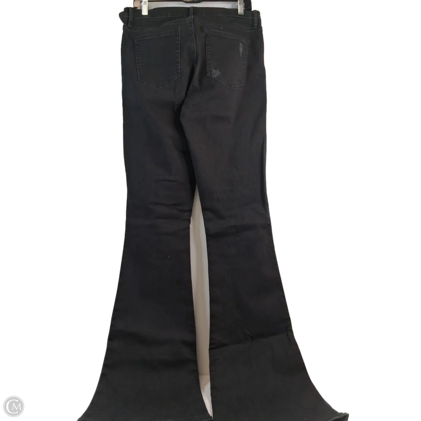 Jeans Flared By Gap In Black Denim, Size: 8l