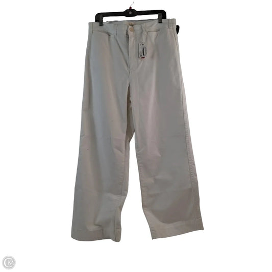 Jeans Wide Leg By Marine Layer In White Denim, Size: 12