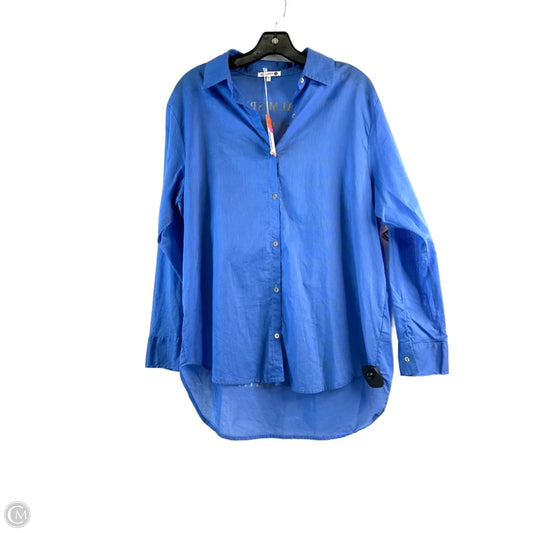 Top Long Sleeve By Sundry In Blue & Yellow, Size: S