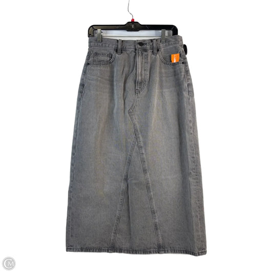 Skirt Maxi By Uniqlo In Grey Denim, Size: 8